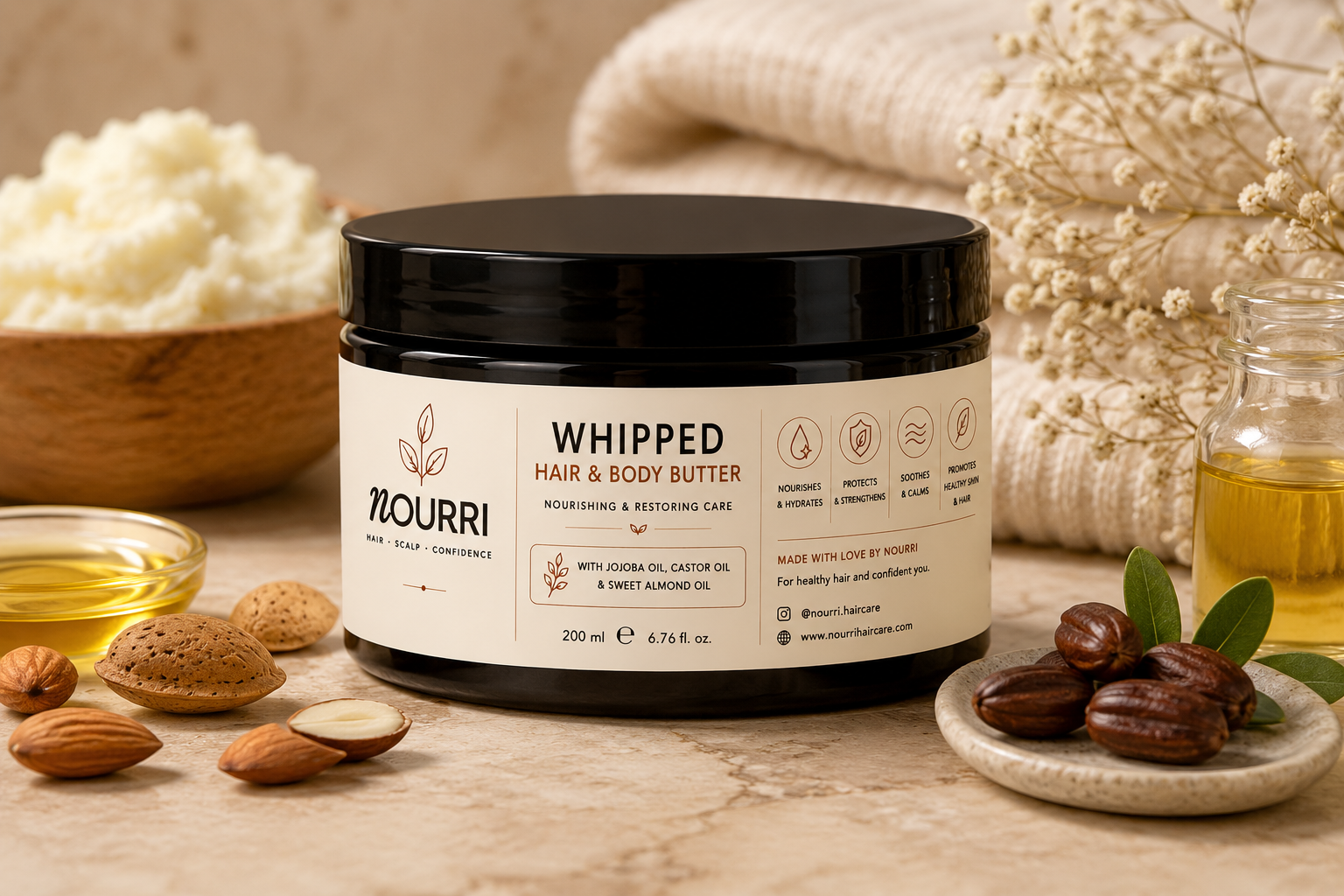 Nourri Whipped Hair & Body Butter lifestyle